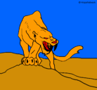 Dibujo Tigre con afilados colmillos pintado por jordii