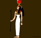 Dibujo Hathor pintado por satiago