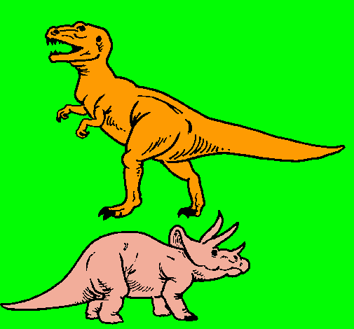 Triceratops y tiranosaurios rex