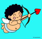 Dibujo Cupido pintado por MariaG