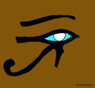 Dibujo Ojo Horus pintado por beni