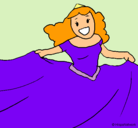Dibujo Princesa feliz pintado por simona