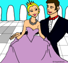 Dibujo Princesa y príncipe en el baile pintado por lucia_10