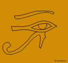 Dibujo Ojo Horus pintado por idea