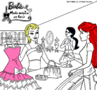 Dibujo Barbie en una tienda de ropa pintado por nazarettttt