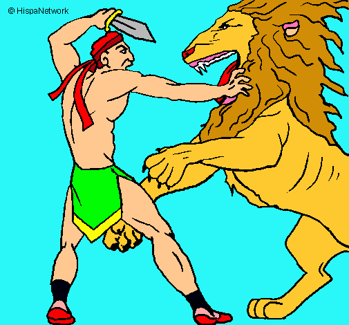 Gladiador contra león