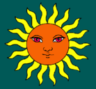 Dibujo Sol pintado por llllnk