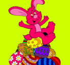 Dibujo Conejo de Pascua pintado por macasan