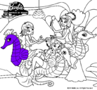 Dibujo Sirenas y caballitos de mar pintado por bania