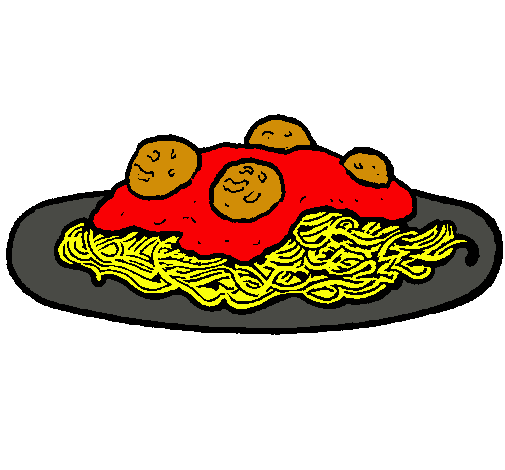 Dibujo Espaguetis con carne pintado por yuny