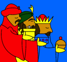 Dibujo Los Reyes Magos 3 pintado por eini 