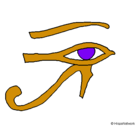 Dibujo Ojo Horus pintado por fuentes