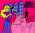 Dibujo Barbie y su amiga mirando ropa pintado por FRAN_KIE