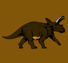 Dibujo Triceratops pintado por israel