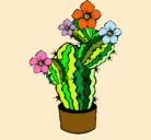 Dibujo Flores de cactus pintado por yibley