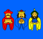 Dibujo Los Reyes Magos 4 pintado por nissa