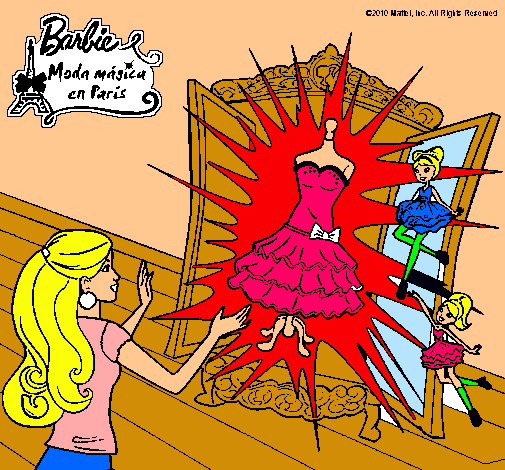 Dibujo El vestido mágico de Barbie pintado por iags