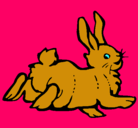 Dibujo Conejo contento pintado por shakira