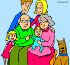 Dibujo Familia pintado por caperucita