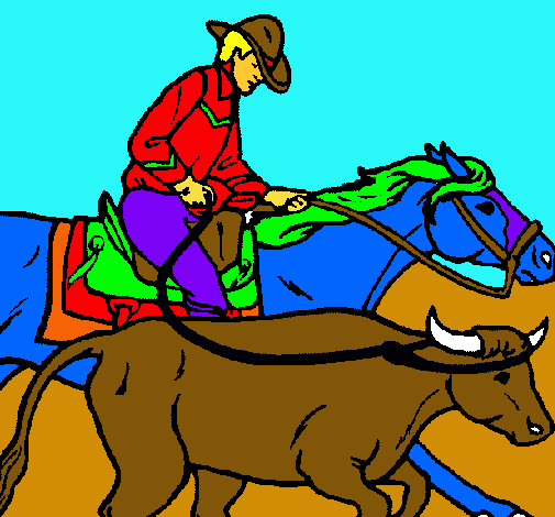 Vaquero y vaca