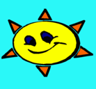 Dibujo Sol sonriente pintado por kissi
