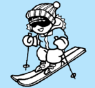Dibujo Niño esquiando pintado por alexita21