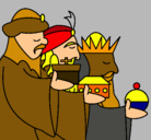 Dibujo Los Reyes Magos 3 pintado por moyer