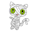 Dibujo Gato garabato momia pintado por gatulongo