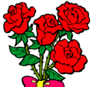 Dibujo Ramo de rosas pintado por CHANGO