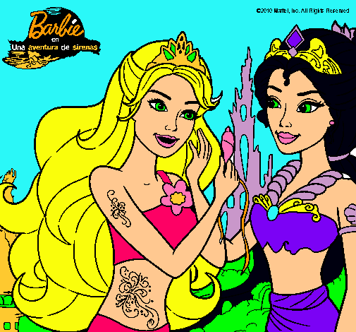 Barbie se despiede de la reina sirena