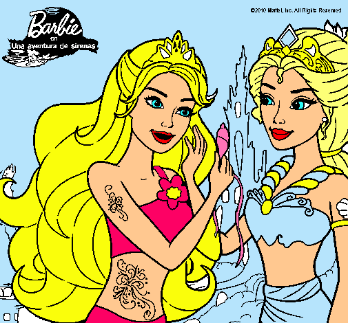 Barbie se despiede de la reina sirena