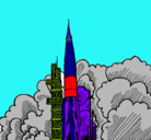 Dibujo Lanzamiento cohete pintado por SDFDSAF