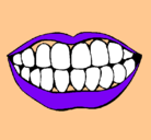 Dibujo Boca y dientes pintado por chivi32