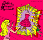 Dibujo El vestido mágico de Barbie pintado por Jahely
