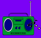 Dibujo Radio cassette 2 pintado por pipi