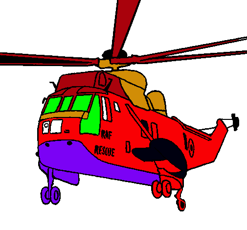 Dibujo Helicóptero al rescate pintado por Juanpablo
