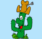 Dibujo Cactus con sombrero pintado por Anto265