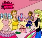 Dibujo Barbie en una tienda de ropa pintado por aru-14