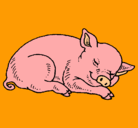 Dibujo Cerdo durmiendo pintado por SINFOROSA