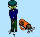 Dibujo Jugador de golf II pintado por sachi