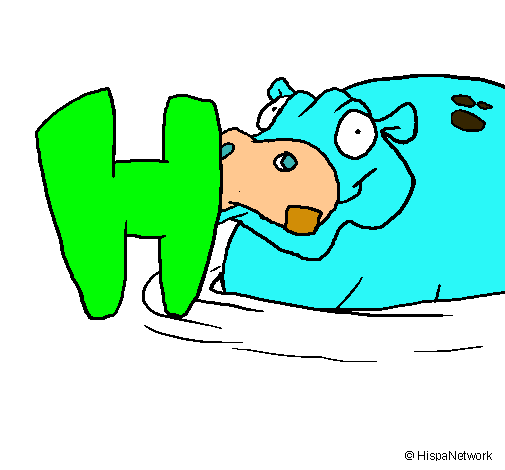 Dibujo Hipopótamo pintado por JAN_GIRALT