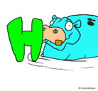 Dibujo Hipopótamo pintado por JAN_GIRALT