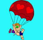 Dibujo Cupido en paracaídas pintado por sheryl_selena
