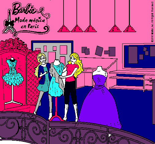 Dibujo Barbie en la tienda pintado por wendy432