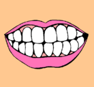 Dibujo Boca y dientes pintado por NancyF
