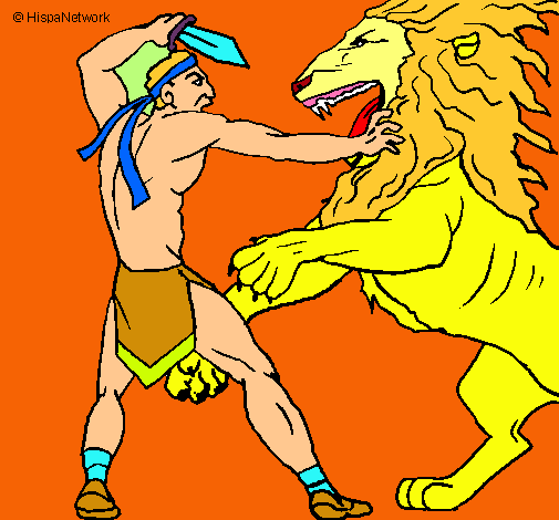 Gladiador contra león