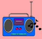 Dibujo Radio cassette 2 pintado por pelusilla
