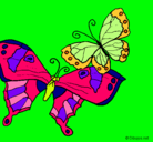 Dibujo Mariposas pintado por vocal