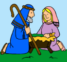 Dibujo Adoran al niño Jesús pintado por SuPeRnErEa