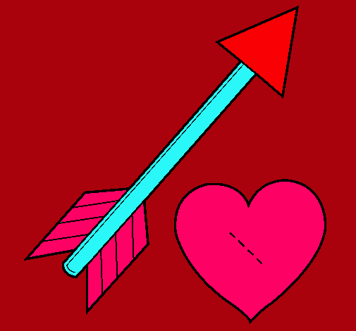 Dibujo Flecha y corazón pintado por sobrislee